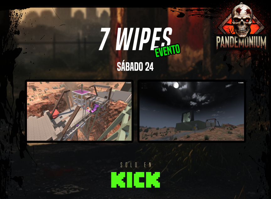 Anunciamos próximo evento en Pandemonium 🧟‍♂️

Sólo en #kick