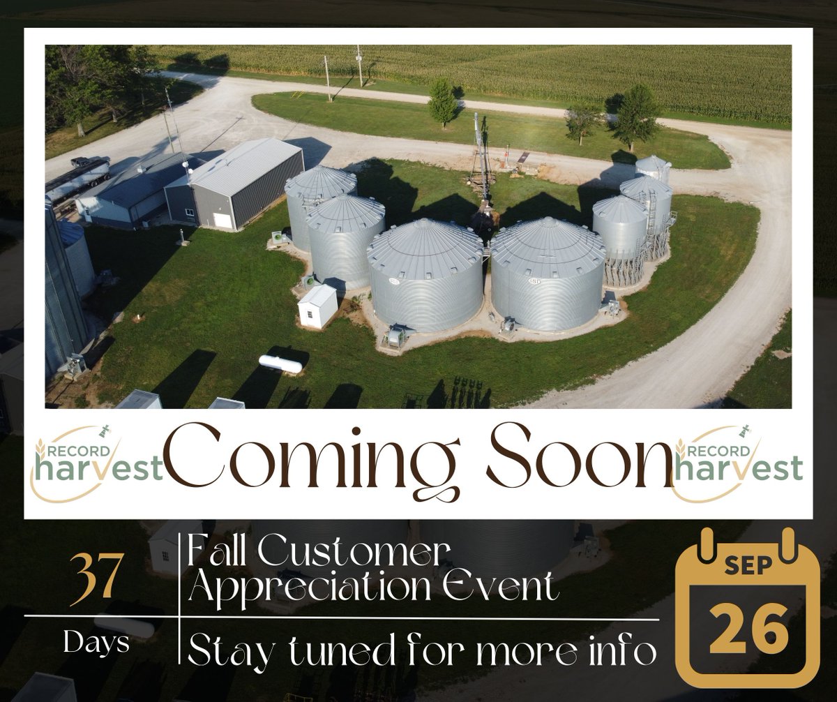 recordharvest's tweet image. 📢 📆 STAY TUNED FOR MORE INFO!! 📆 📢 
#RecordHarvest #StayTuned #FallEvent #CustomerAppreciation #Agriculture #Farming
