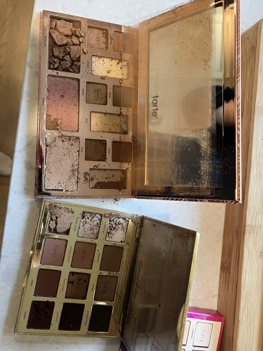 ulrichcd's tweet photo. @tartecosmetics I’ve ordered from you many times and never had this happen. These are basically unusable. https://t.co/gIYQoP5PKY