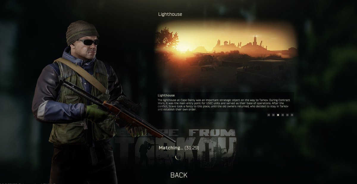 Any one else having these 30+ min load in for scavs? How do you fix that? #newwipe #Tarkov 

Enjoyed loading in and dying 5 min later.