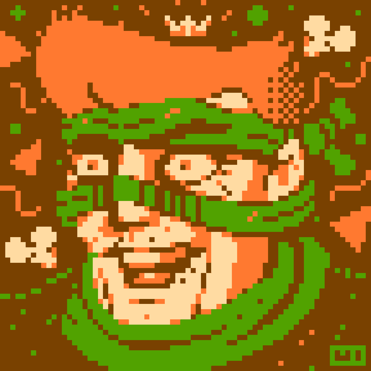 weloveui's tweet photo. RAT KING🐀👑 from #TMNT made in #pixelart using only #4colors from the #nintendones https://t.co/VtdTnuANC8