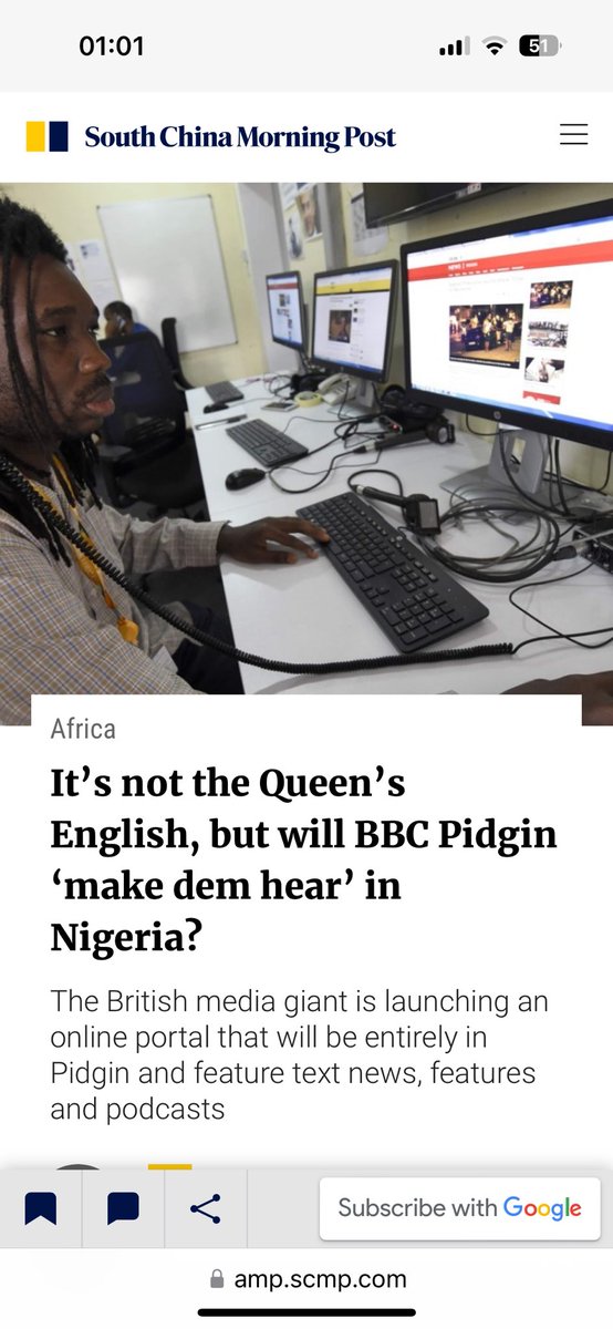 Bilkisu Labaran (@bilkisulabaran) on Twitter photo Happy 7th anniversary to <a href="/bbcnewspidgin/">BBC Pidgin</a> - what a phenomenal success you’ve turned out to be! 🎉🎉🎉 I’m immensely proud to have launched this 1st ever BBC fully digital service as Editorial Lead alongside my senior project manager @ansas01
bbc.co.uk/news/world-afr… Happy 7th anniversary to <a href="/bbcnewspidgin/">BBC Pidgin</a> - what a phenomenal success you’ve turned out to be! 🎉🎉🎉 I’m immensely proud to have launched this 1st ever BBC fully digital service as Editorial Lead alongside my senior project manager @ansas01
bbc.co.uk/news/world-afr…