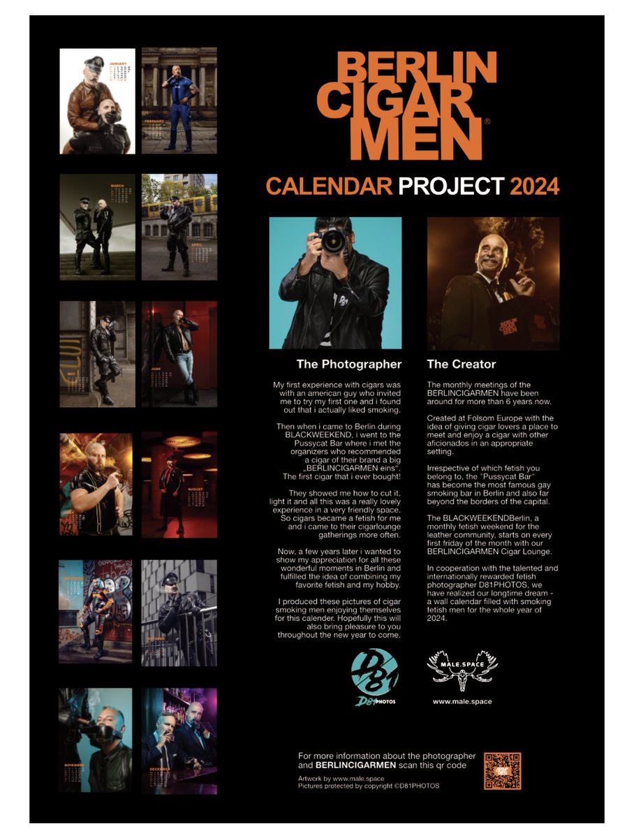 <a href="/BerlinCigarMen/">BERLINCIGARMEN</a> - honored to represent the month of August (my birthday month) wearing a rubber uniform in the Berlin Cigarmen 2024 Calendar. Photo taken by the talented <a href="/d81photos/">D81photos</a>