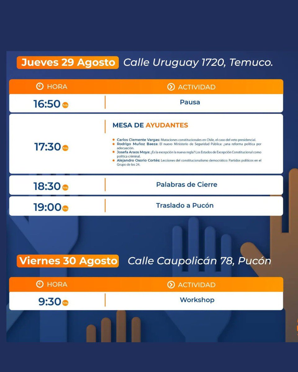 X Encuentro de Profesores y profesoras jóvenes de Derecho Constitucional ⚖️

Los invitamos a asistir el jueves 29 y 30 de agosto a este encuentro que reunirá a profesores y profesoras de Derecho Constitucional de diversas universidades del país. 

¡No te pierdas esta oportunidad!