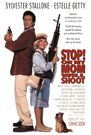 FilmsQuirky's tweet photo. Aug 21 : Main Character is a Senior Citizen
#Bales2024FilmChallenge #FilmX 📽️ 🎬
@bales1181
#StopOrMyMomWillShoot  (1992)
A tough police sergeant's overbearing mother comes to visit him and begins to meddle in his life and career.
#EstelleGetty #SylvesterStallone
[3/3] https://t.co/CIcSi9GLld