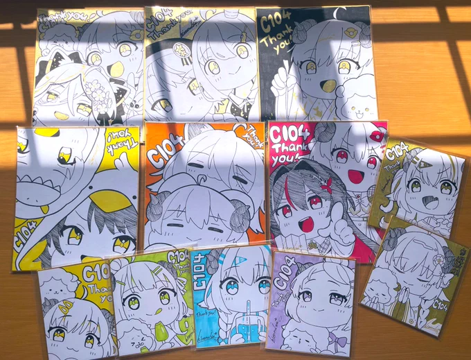 【C104通販イラスト色紙🐏✍🏻】
本日8/21  20:00〜通販開始します
https://t.co/1Eu0lhwjII 