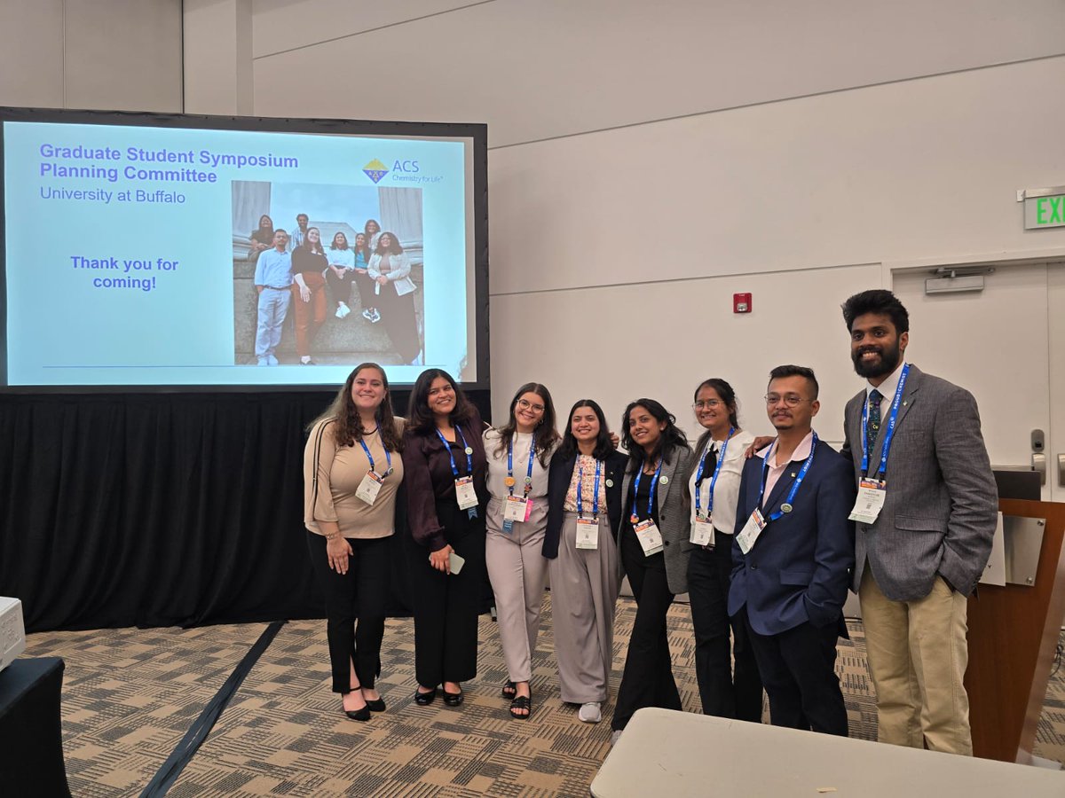 The superawesome <a href="/gsspc2024/">Graduate Student Symposium ACS Fall 2024</a> team! Had a blast! <a href="/UBChemistry/">UB Dept of Chemistry</a> <a href="/ACSGradsPostdoc/">ACS Grads & Postdocs</a> <a href="/AmerChemSociety/">American Chemical Society</a>