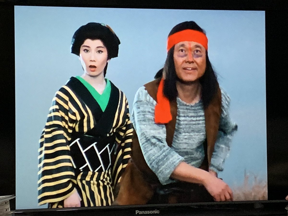 afx_mh's tweet photo. 字数の関係で変なところで切れましたが、今作の珍キャラ、インディアンのグッドコントロー��。演じるのは板東英二氏。必殺シリーズが度々している野球コラボキャラである。その名の通り、第七騎兵隊達を魔球ばりの投石で懲らしめた。ちなみにほぼセリフはない。 https://t.co/xFZJz2ClJi