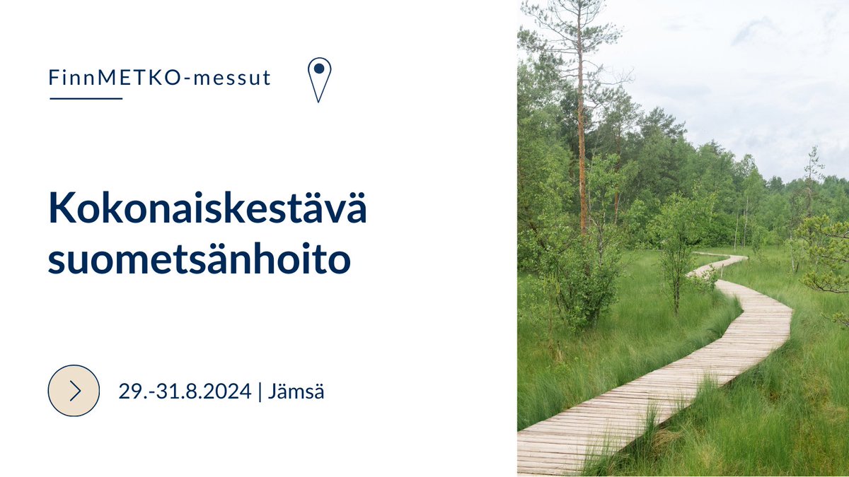 Faculty of Mathematics and Science (@jyuscience) on Twitter photo Tervetuloa oppimaan suometsistä! FinnMETKO-tapahtumassa kuullaan ja keskustellaan suometsien kestävästä hoidosta ja käytöstä sekä metsäluonnon tilasta, ennallistamisesta ja ekologisesta kompensaatiosta. 👉 r.jyu.fi/FCK <a href="/JYU_WISDOM/">@JYU_Wisdom</a> #heleähanke Tervetuloa oppimaan suometsistä! FinnMETKO-tapahtumassa kuullaan ja keskustellaan suometsien kestävästä hoidosta ja käytöstä sekä metsäluonnon tilasta, ennallistamisesta ja ekologisesta kompensaatiosta. 👉 r.jyu.fi/FCK <a href="/JYU_WISDOM/">@JYU_Wisdom</a> #heleähanke