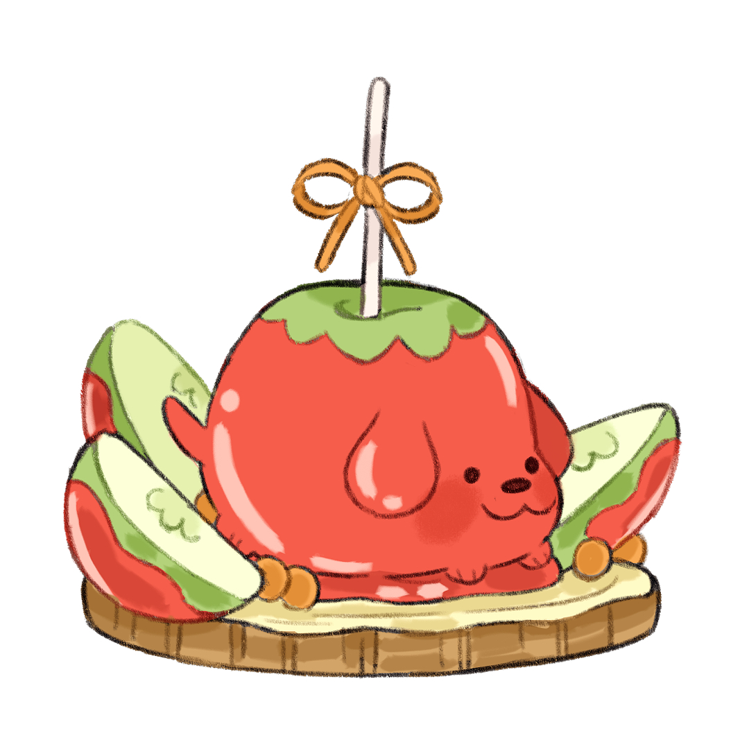 yumbrite's tweet photo. A candy apple pup! https://t.co/1z85KUwq5N