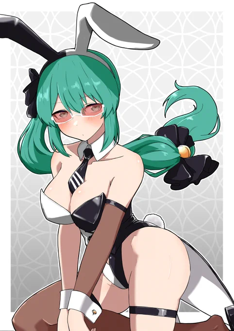 ほら・・・ハーレクインっているじゃん。そういうバニースーツってどないやろ、と色だけ変えてみた雑版。非対称もボスに似合うんじゃねぇかな…と思ってるオタク 