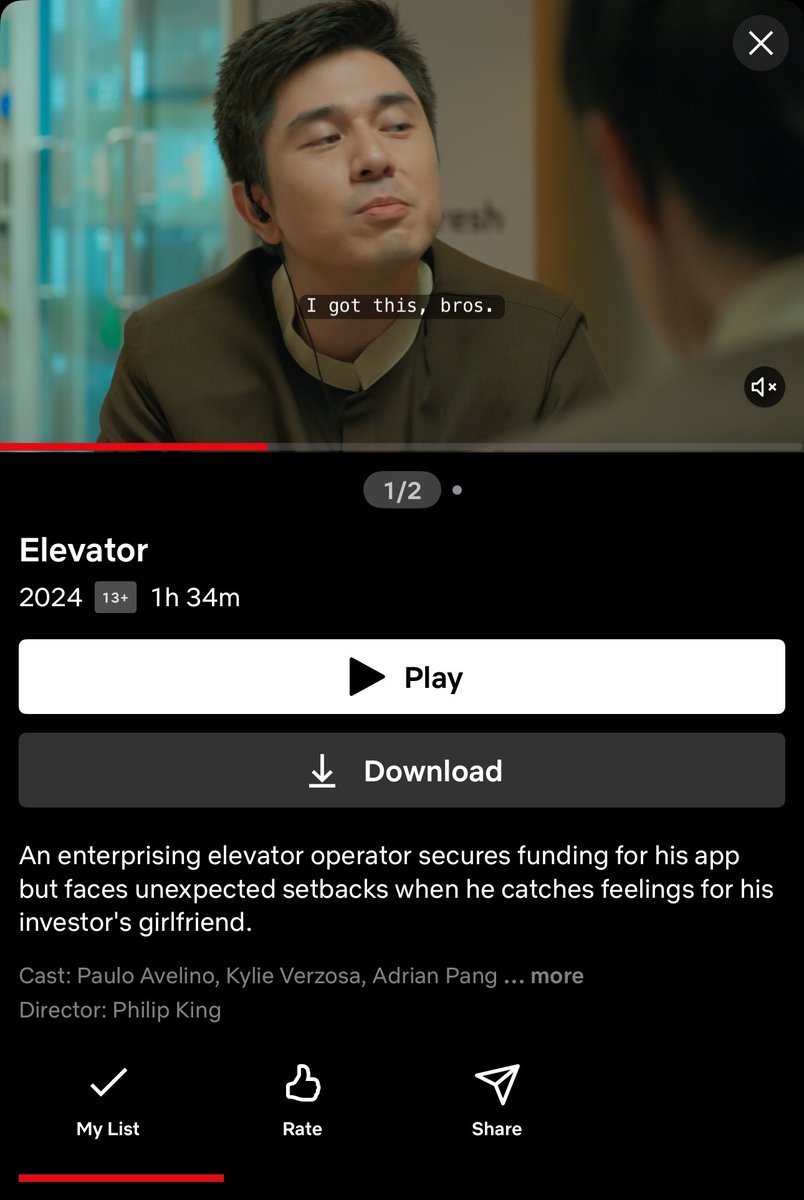 majhority's tweet photo. Elevator now streaming on Netflix! @mepauloavelino https://t.co/GptiqzT5Km