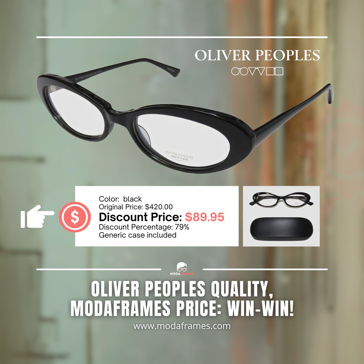 ModaFrames's tweet image. 🔥 Attention fashion lovers! 👓✨
Elevate your style with Oliver Peoples Dexi cat-eye glasses at an UNBEATABLE price! 
🏷️ Was: $420 
💥 Now: Only $89.95 
That&apos;s a whopping 79% OFF!  🛒modaframes.com/products/olive…  
But wait, there&apos;s more... 👇
#DesignerEyewear #ModaFrames