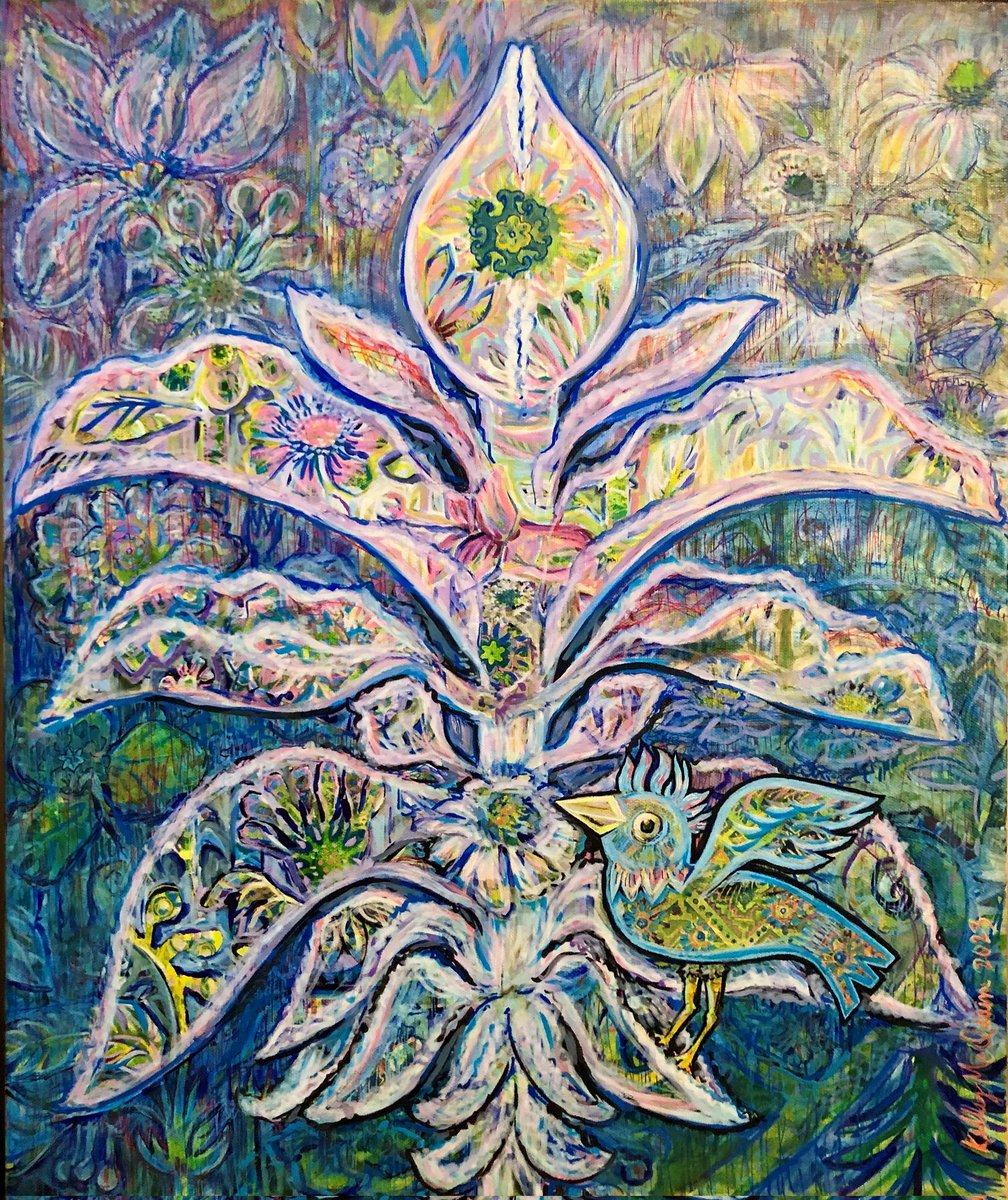 mine to share
yours to hold

#artist #KellyMcQuain

McQuain considers his #artwork to be #visualpoems and his #paintings feature images inspired by #folkart and #symbolism drawn from the natural world.

Read more
instagram.com/p/C-6gwyZxKuA/…