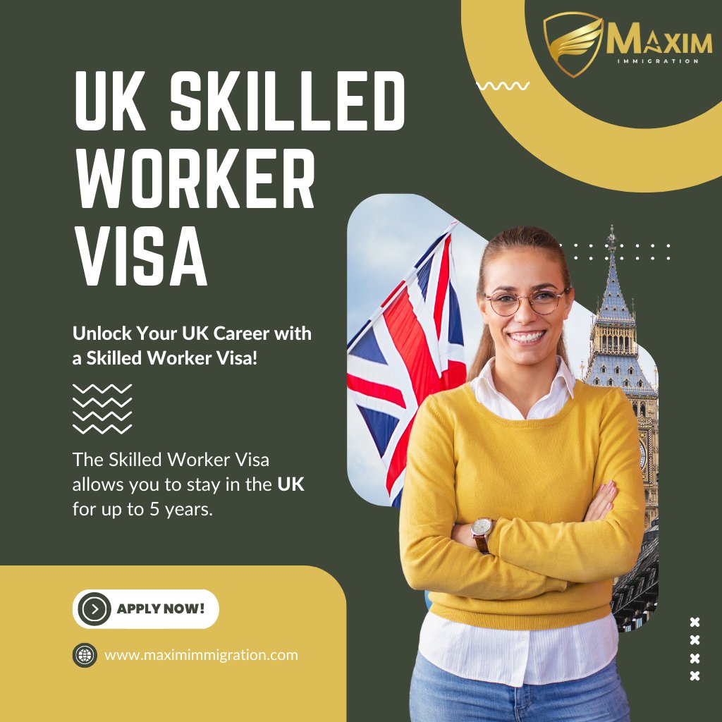 maximimmigrate's tweet photo. Unlock your career potential with a UK #SkilledWorker Visa. Seize the opportunity to work and thrive in the #UK, where your skills can make a difference. Apply today!

#skilledvisa #skilledworkervisa #skilledworkers #skilledworkervisauk #ukvisa #visaapproval #visaservices https://t.co/jZmKlCtu6o