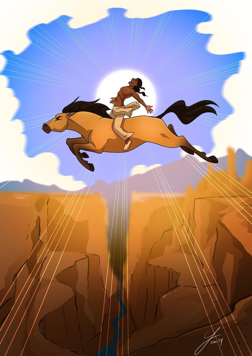 RedHawkRilo's tweet image. Some fanart of spirit and little creek 💖