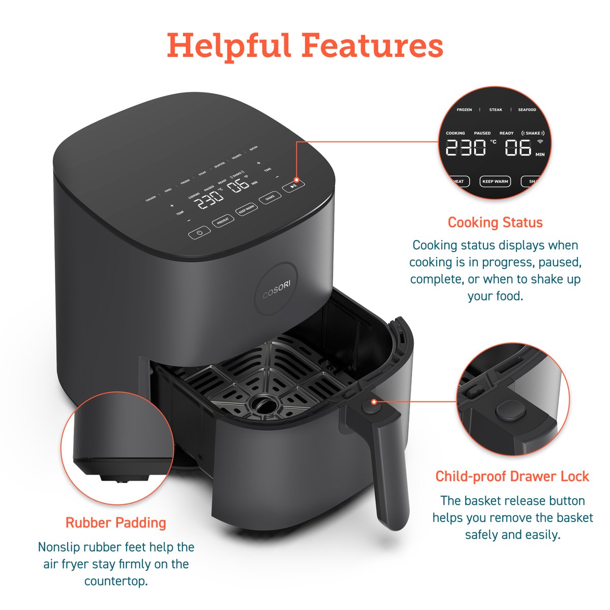 cosoriph's tweet photo. Say hello to the Cosori CAF-L501 Air Fryer! 🌟 Compact yet powerful, this sleek appliance makes healthy cooking easier and tastier than ever. Enjoy all your favorite dishes with less oil and zero guilt. 🍴 
#CosoriPhilippines #AirFryer #HealthyCooking #KitchenUpgrade https://t.co/J3bQr8AnOc