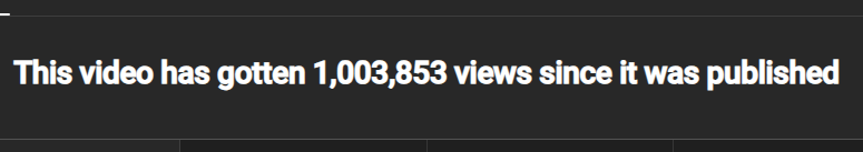 My new Youtube channel has now gotten me my first 1mil view video🔥