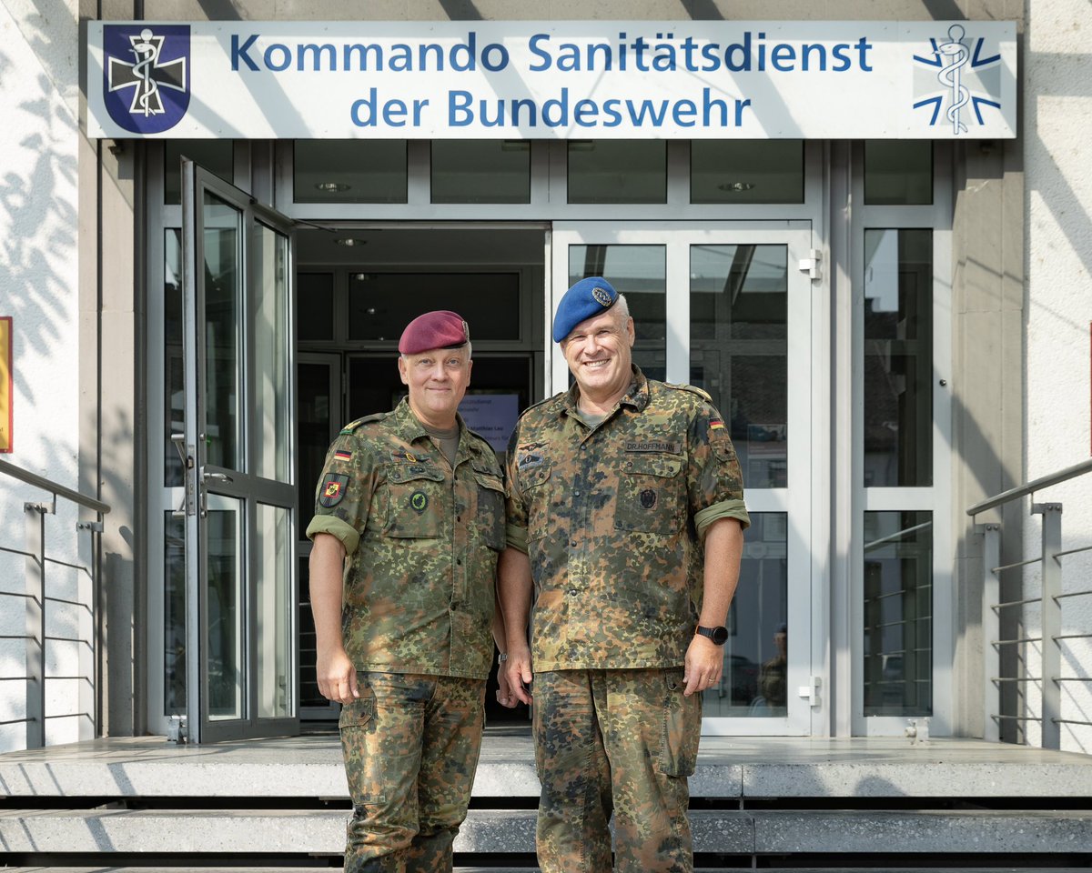 Intensiver Austausch mit Brigadegeneral Lau, Beauftragter für Erziehung &amp; Ausbildung des Generalinspekteurs, u.a. zur Reorganisation hin zum #Unterstützungsbereich: Wir stellen die Weichen für einen zukunftsfähigen #Sanitätsdienst &amp; haben dabei seine Angehörigen fest im Blick.