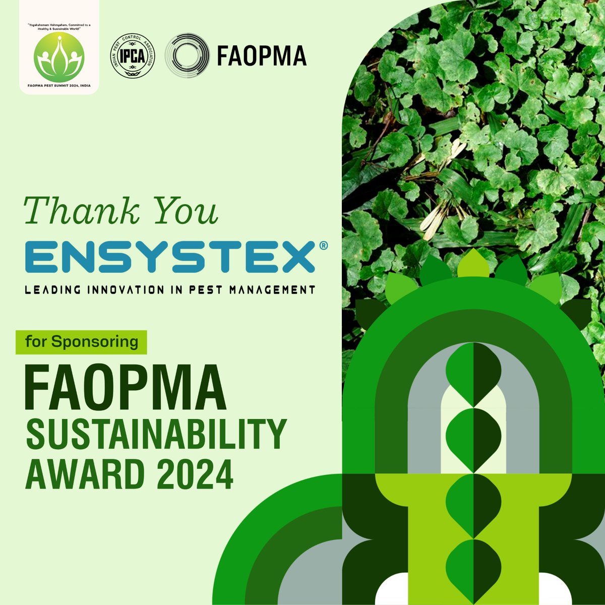 FPS2024's tweet photo. 🌿 A Heartfelt Thank You to Ensystex 🌿

We extend our deepest gratitude to Ensystex for sponsoring the FAOPMA Sustainability Award 2024.

#FAOPMA #fps2024 #pestsummit #brochure #india #mumbaicity #ENSYSTEX https://t.co/0soci743QW