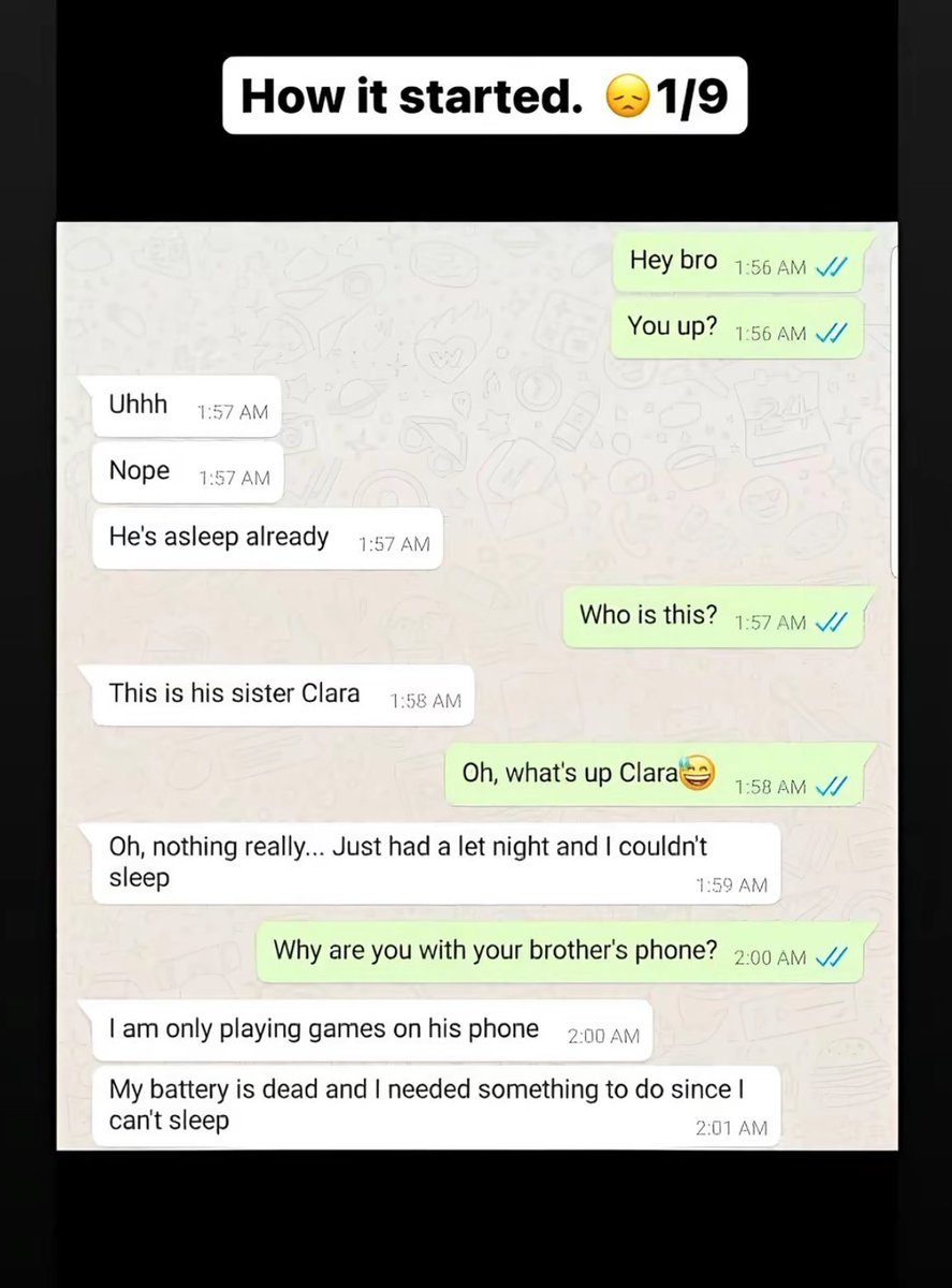 Horlahofkano's tweet image. This is some interesting conversation between a guy and his friend’s sister…
Check this out‼️‼️ it’s worth it 💯📌