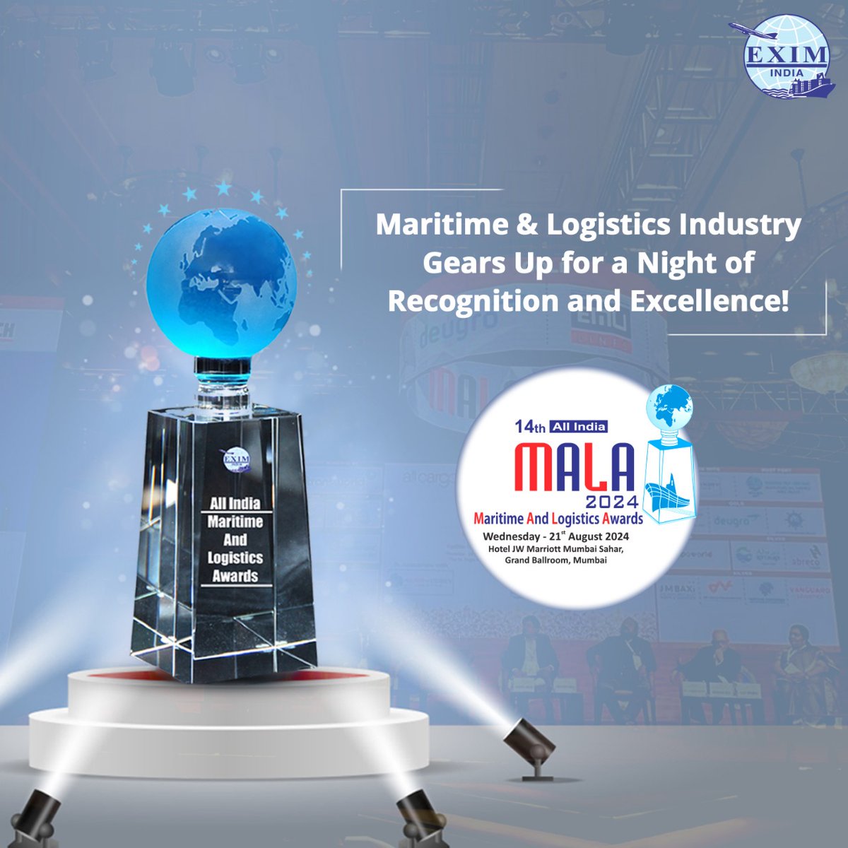Exim_India's tweet image. See you there!

#MALA2024 #MaritimeAndLogistics #AwardsGala #MumbaiEvents #IndustryExcellence #Networking #Celebration #Innovation