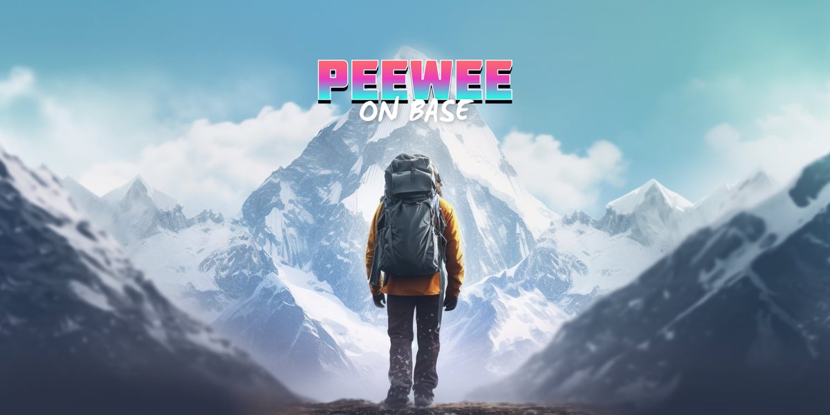basedpeewee's tweet image. Ready for an adventure? 

Peewee is climbing to new heights and reaching the summit of Base Chain! 🧗‍♂️ 

Who's joining us on this thrilling journey?