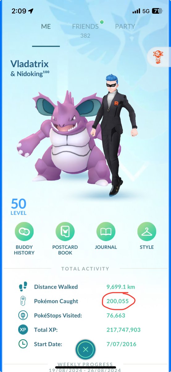 GaymerSteev's tweet photo. Wooo!! Hit the 200k Catch Milestone!! Let’s Go!! Next is 250k which I hope to reach by end of year!! #PokemonGOApp #PokemonGo https://t.co/9gvFnprzBh