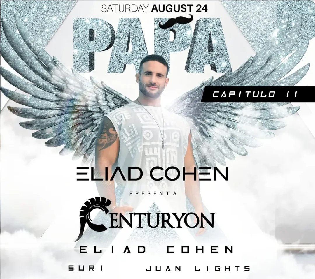 ELIAD COHEN vuelve con PAPA PARTY este sábado 24 de agosto a CENTURYON, con DJ SURI &amp; JUAN LIGHTS y una animación de lujo!!

Consigue tu entrada online en discocenturyon.com
No te pierdas la fiesta de este verano!
#Gaytorremolinos #gayparty #malaga #lgbt  #torrenolinos