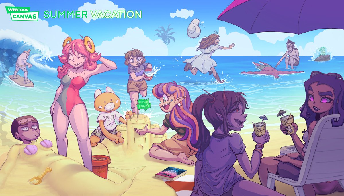 LayZDood's tweet photo. WEBTOON CANVAS Summer Vacation 2024 @webtooncanvas https://t.co/UFfVCPJp1T