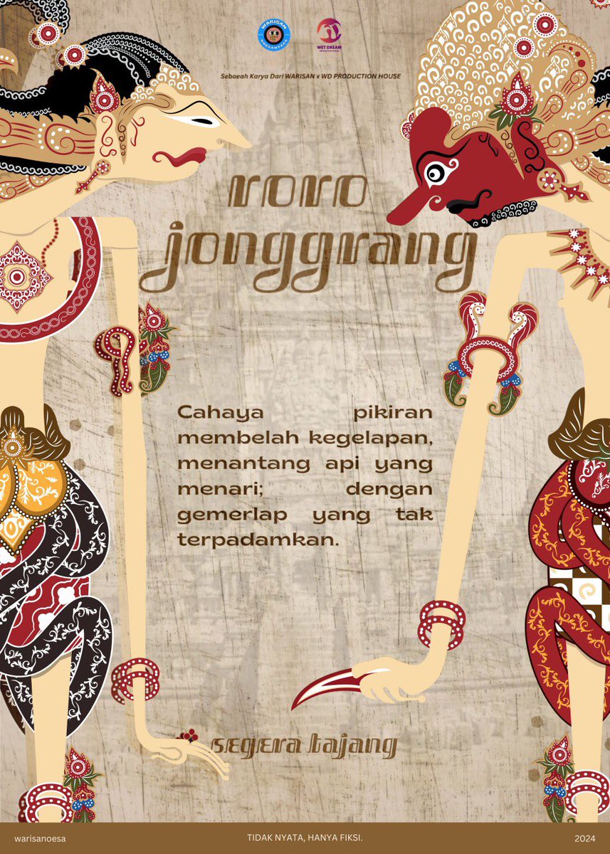 marshagouw's tweet photo. marshagouw posted something.
21.08.2024

For everyone who loves art performance especially drama or acting, this is the time for you to show off your talents and abilities through casting auditions from the Roro Jonggrang project. 

(scroll more) https://t.co/4s6QLWIJej