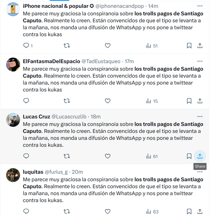 mis2centavos's tweet photo. Se te descontrolaron los bots, @FerCerimedo_ok. https://t.co/bl8eKcKVGn