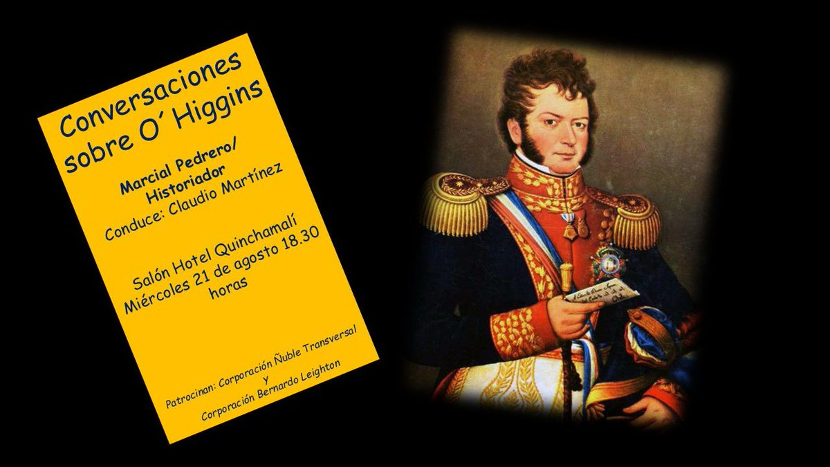 📌 COLABORACIÓN
Invitación a Conversaciones sobre O´Higgins
Salón Hotel Quinchamalí
Miércoles 21 de Agosto 
18. 30 horas
Acceso liberado
