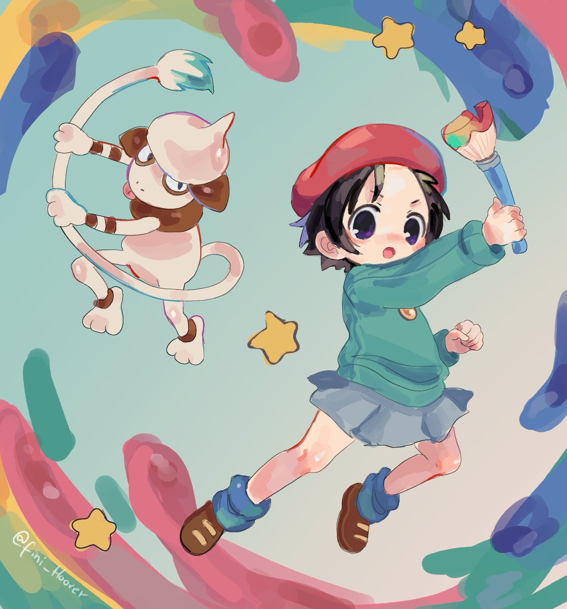 fini_hoover's tweet photo. adeleine &amp; smeargle doodle before sleep 😴 https://t.co/LXysuJKMH5