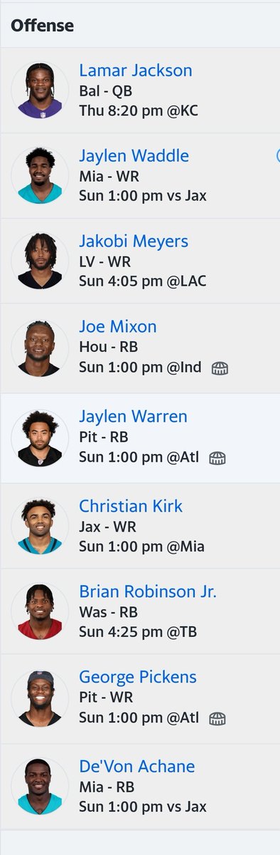 Paul Wieleba (@paulweadventure) on Twitter photo Standard league, I can keep 3.
I'm torn between Lamar, Joe Mixon, De'Von Achane, Jaylen Waddle
<a href="/17gamepace/">Chris O'Brien</a> <a href="/SalVetriDFS/">SAL VETRI</a> <a href="/DLFootball/">DLF</a> <a href="/fieldy/">PaulDField</a>
<a href="/FFToday/">Fantasy Football Today</a> <a href="/FFLaboratory/">Fantasy Football Laboratory</a>
#FantasyFootball Standard league, I can keep 3.
I'm torn between Lamar, Joe Mixon, De'Von Achane, Jaylen Waddle
<a href="/17gamepace/">Chris O'Brien</a> <a href="/SalVetriDFS/">SAL VETRI</a> <a href="/DLFootball/">DLF</a> <a href="/fieldy/">PaulDField</a>
<a href="/FFToday/">Fantasy Football Today</a> <a href="/FFLaboratory/">Fantasy Football Laboratory</a>
#FantasyFootball