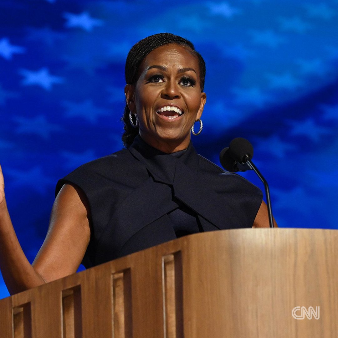 Former first lady Michelle Obama called out Donald Trump while laying out the stakes for the election, urging voters to "do something."

Follow live updates: cnn.it/3yNtBXW