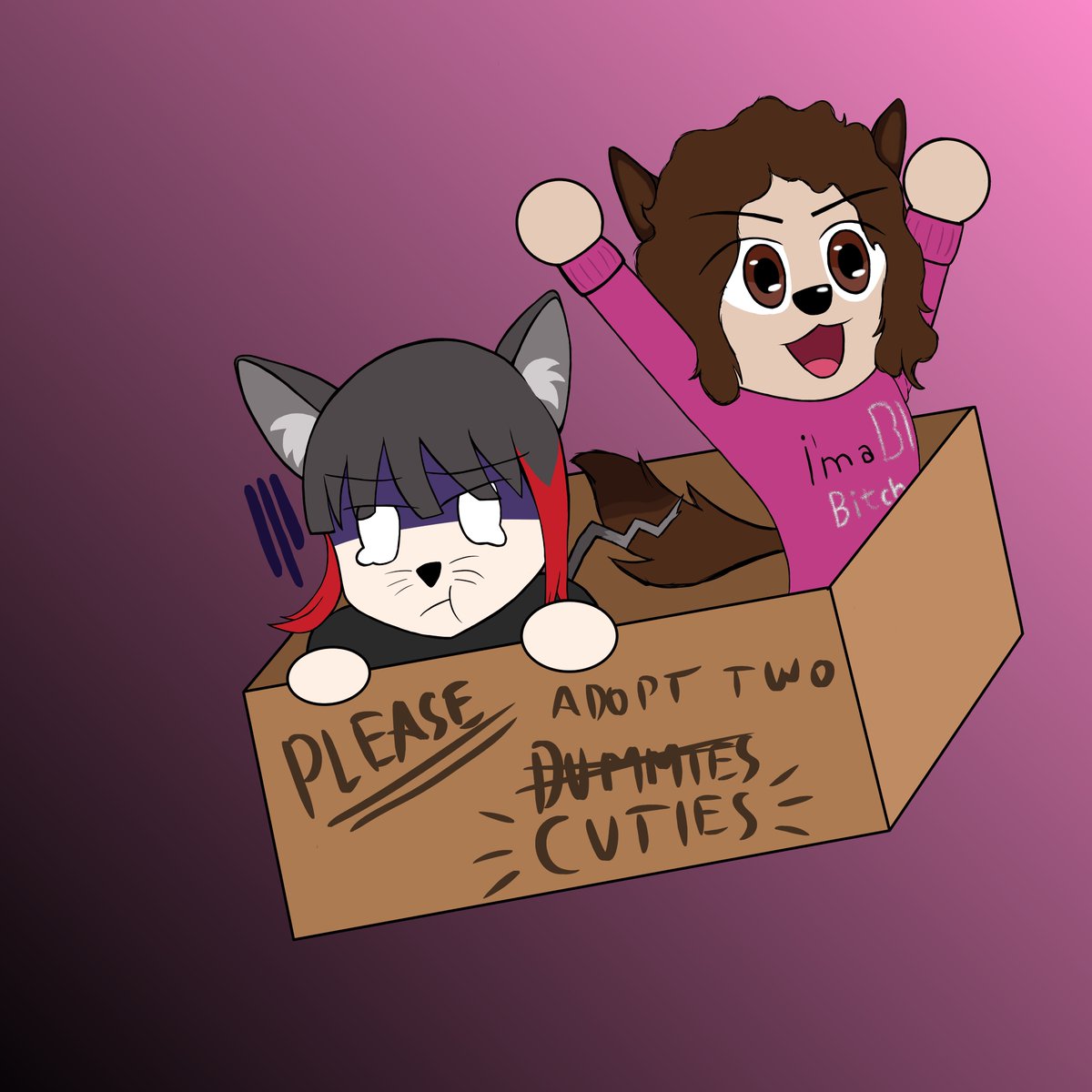 i've made this for me and my friend for a discord thing, happy to have finally fully finished a colored drawing