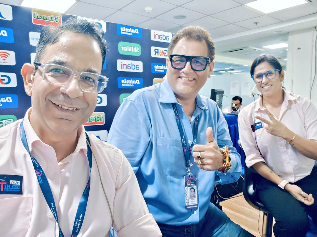 iSunilTaneja's tweet image. About last night- sharing thoughts, smiles and energy in the Delhi Premier League commentary box.
#Cricket #Commentator