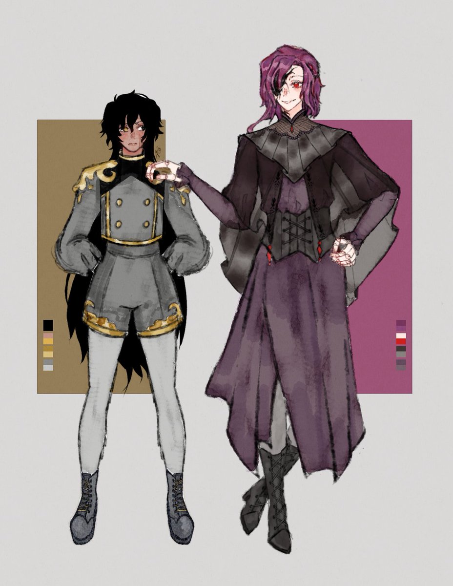 Priscilla_OCs's tweet photo. [⇗ 🕯️  &amp; 🦋 ⇖]

❝ Begrudging allies ❞
     -  My OCs: Vale &amp; Altair (respectively)

#originalcharacters #thecallofthevoid #artwork https://t.co/8FEjOLIuJA