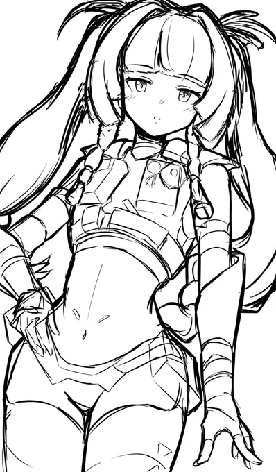 最近ゼンゼロのラフばっか描いてます