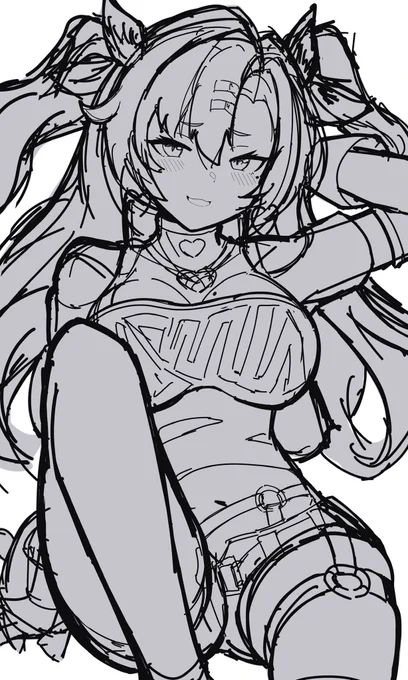 最近ゼンゼロのラフばっか描いてます
