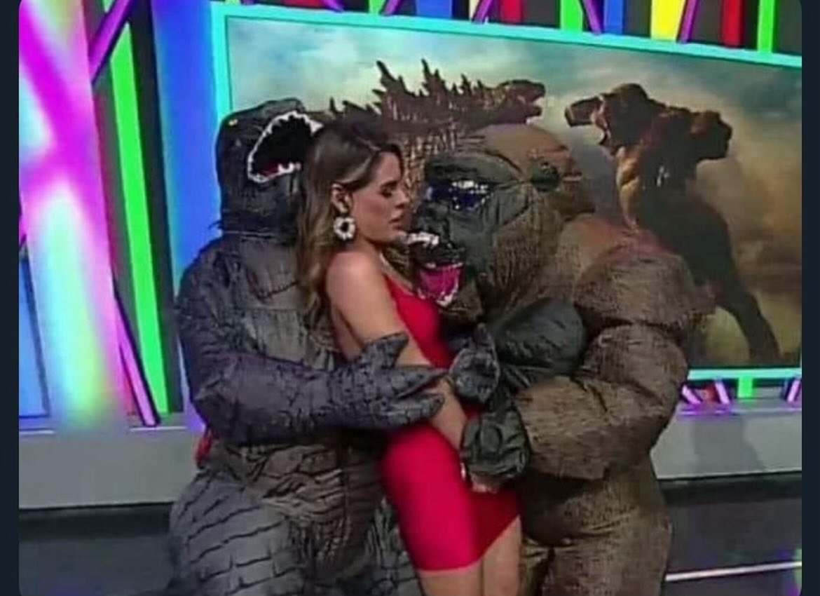 sobrepensaando's tweet photo. Descripción gráfica de Melissa Klug con la foquita Farfán y Cueva. Qué estómago, causa. Pero bueno, como decían, por la plata baila el mono. https://t.co/xppO4GeeD4