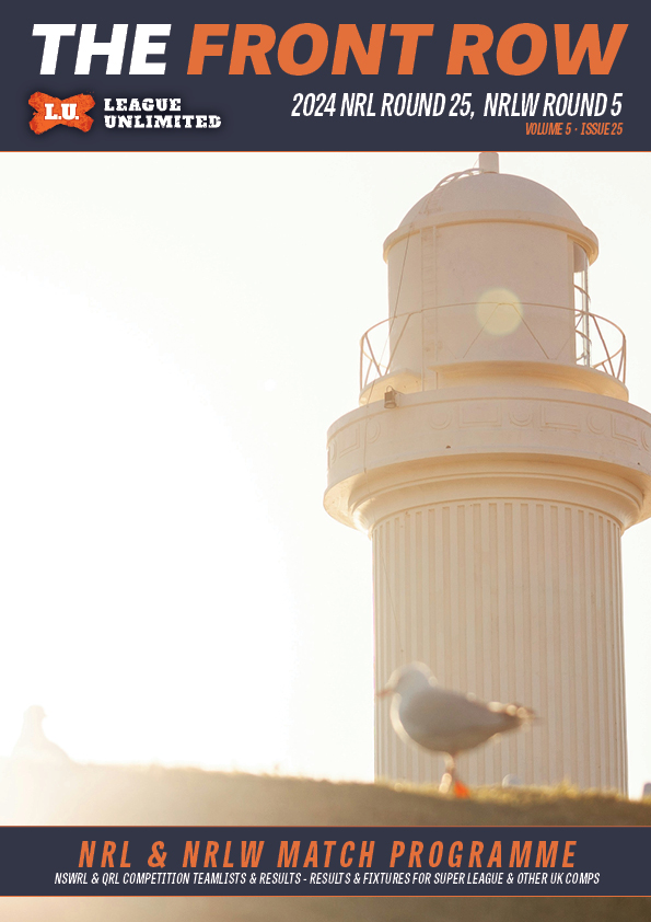 Round 25 #NRL and Round 5 #NRLW match programme OUT NOW

Download The Front Row now free or read online -- bit.ly/FrontRowMag