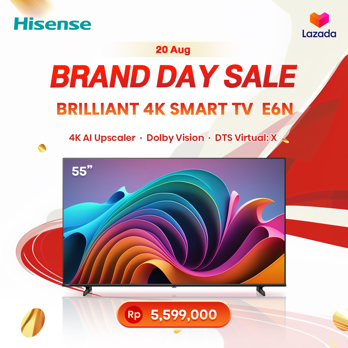 HisenseID's tweet photo. Hari ini adalah Lazada Brand Day! 🎉
Apakah sudah masuk ke keranjang belanja produk favorit Anda? 🛒

Jangan lewatkan TV Hisense Seri 4K Google TV-E6N baru dan Mini Led TV-65U7K. 📺

CLICK HERE ：https://t.co/Z6YIYqFuPV

#Hisense #Teknologi #Kualitas https://t.co/ioYzSwnaQP