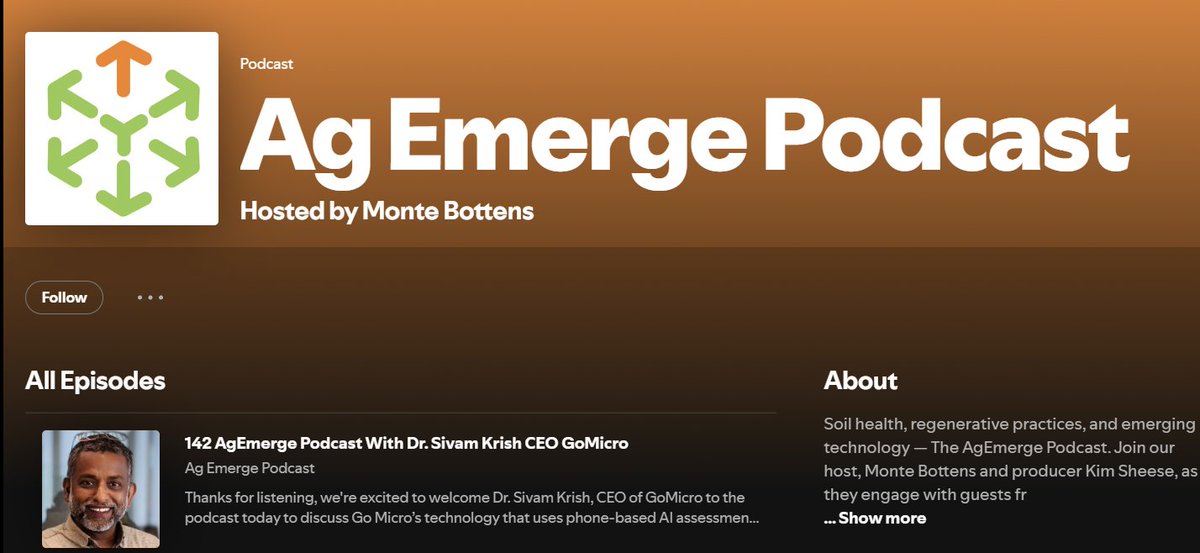 What #AI Can do for #regenerativeagriculture  Agriculture

open.spotify.com/show/3iACt3Jbs…