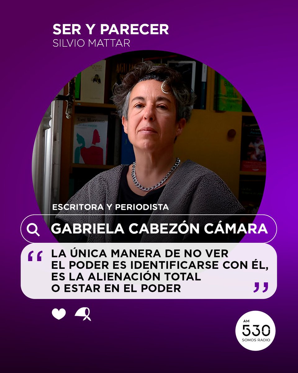 🗣️ Gabriela Cabezón Cámara <a href="/Cabezoncamara/">Cabezón Cámara</a>, escritora y periodista, en #SeryParecer, con Silvio Mattar <a href="/SilvioMattar/">Silvio Alberto Mattar</a>