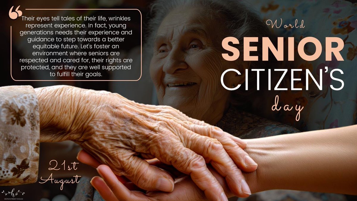 There's nothing sweeter than the blessings given by seniors; their hand on head gives solace and strength, their love feels like a protective shield. This #WorldSeniorCitizensDay, let's pledge to take care of our seniors, as guided by Guru Papa Saint Dr. MSG Insan Ji, and