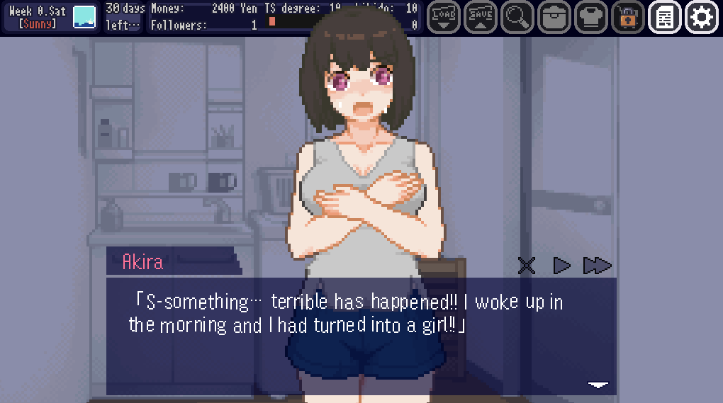 Transformative Summer: Life with a TS Companion will be released in this weekend!
What will your life be like if your roommate (dude) suddenly becomes a girl!?
Will you do naughty things to her?
Come and check this game out!
store.steampowered.com/app/2891040/

#steam #Transformative_Summer