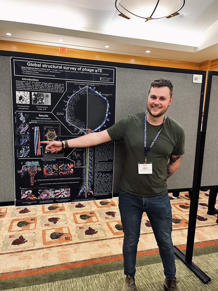 JamesBeanBio's tweet image. Late post: Had the absolute mega opportunity to attend the 2024 FASEB conference on Virus Structure and Assembly. I presented our upcoming publication, and was fortunate to be awarded travel scholarship funding in the closing ceremonies. Big thanks to the FASEB organizers :)