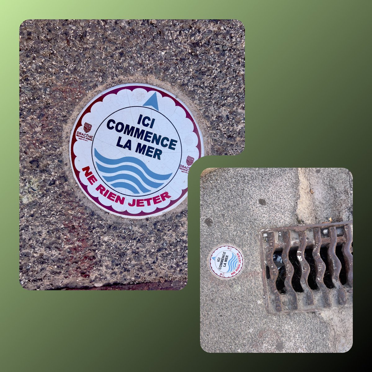 A Trans-en-Provence (Var), ce marquage systématique à proximité des bouches d’égouts est un excellent rappel au savoir vivre et pout la préservation de la mer et de notre environnement. Bravo.
#wiiklin #wiikliners